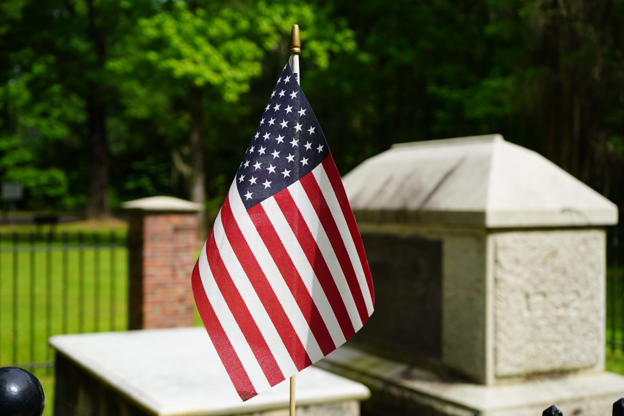 American Flag at Francis Marion’s Gravesite