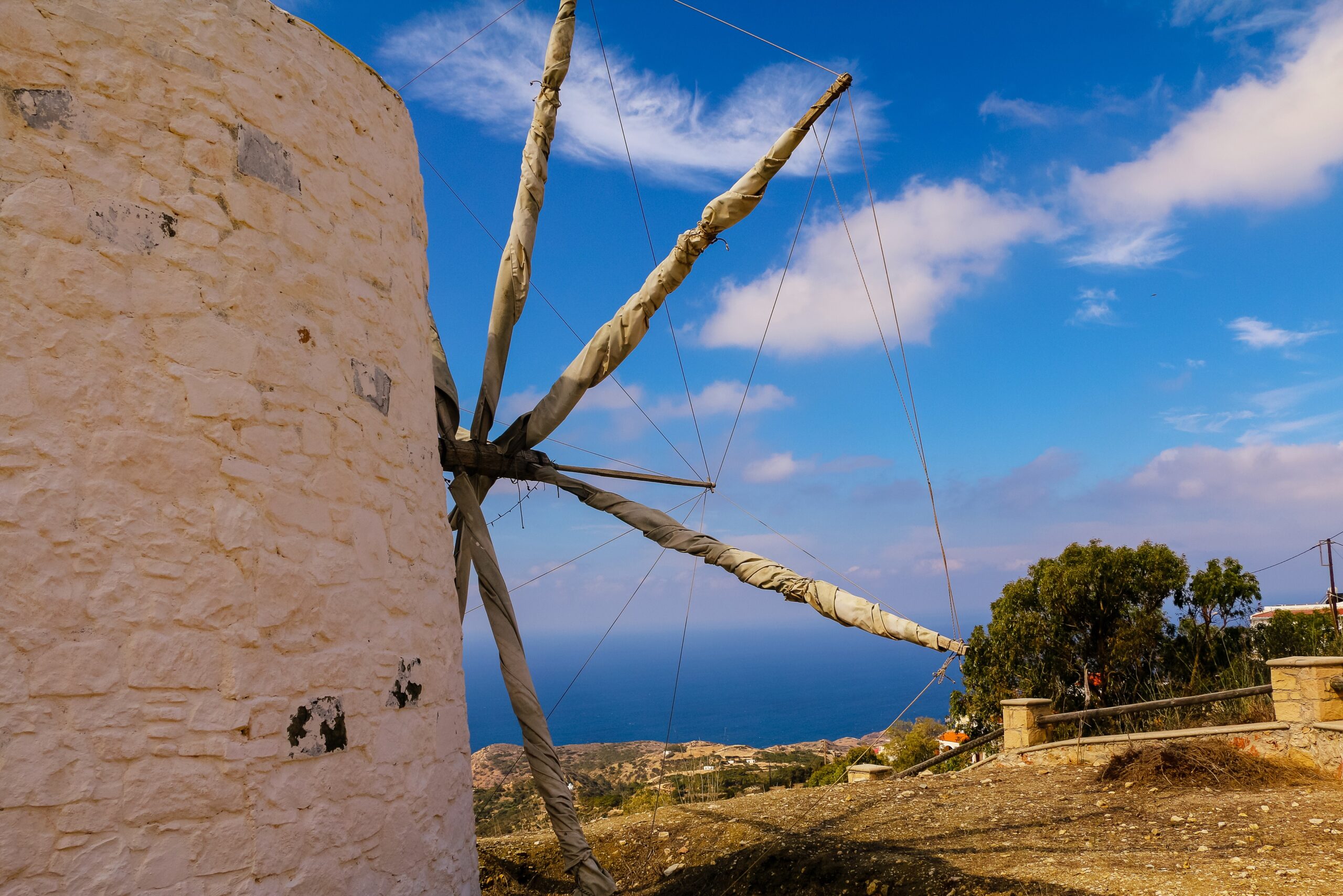 Windmill in Karpathos, Greece